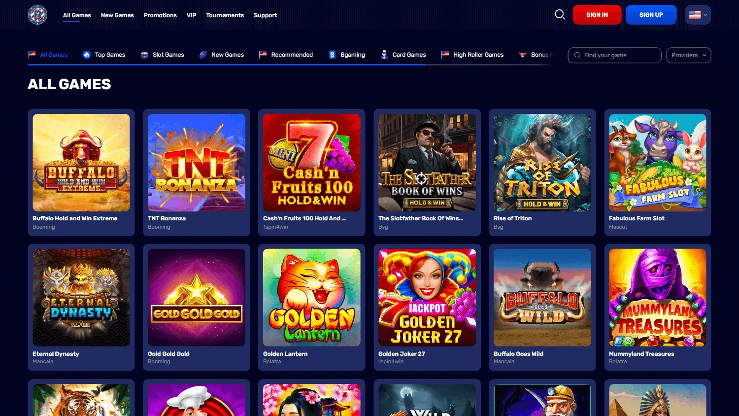 7 Bit Casino games experience on desktop